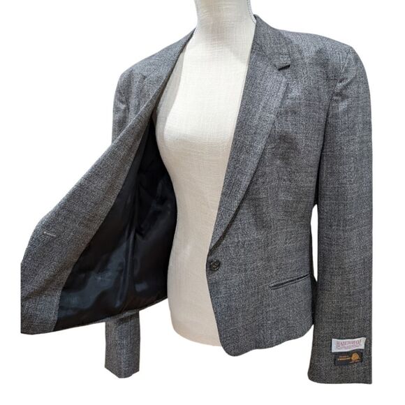 Habersham Mark Shale Women's 100% Wool Grey Single Button Blazer Size 16 NWT - Picture 5 of 11